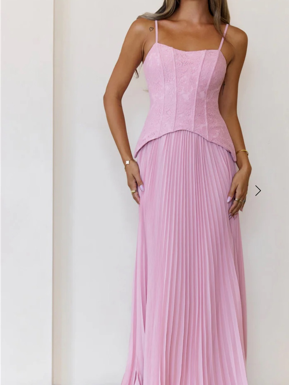 Hello Molly Refined Shine Maxi Dress Pink - Picture 1 of 6